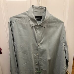 Massimo Dutti Light Green Dress Shirt
